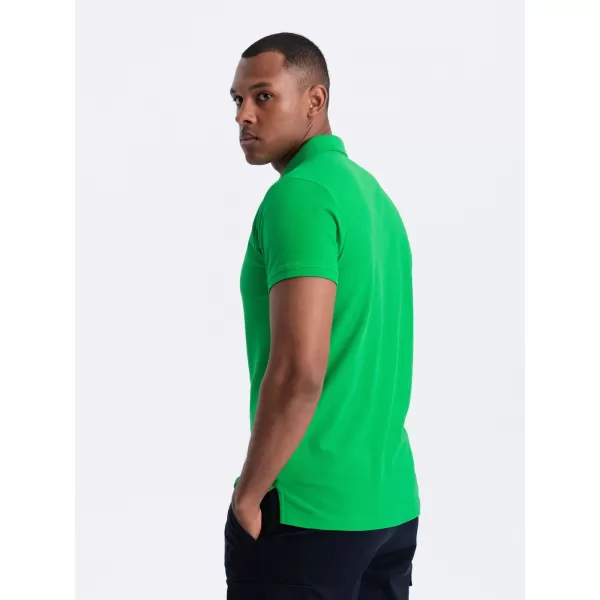  Moška T -majica z ovratnikom OMBRE OM-POBS-0100 NEON ZELENA 