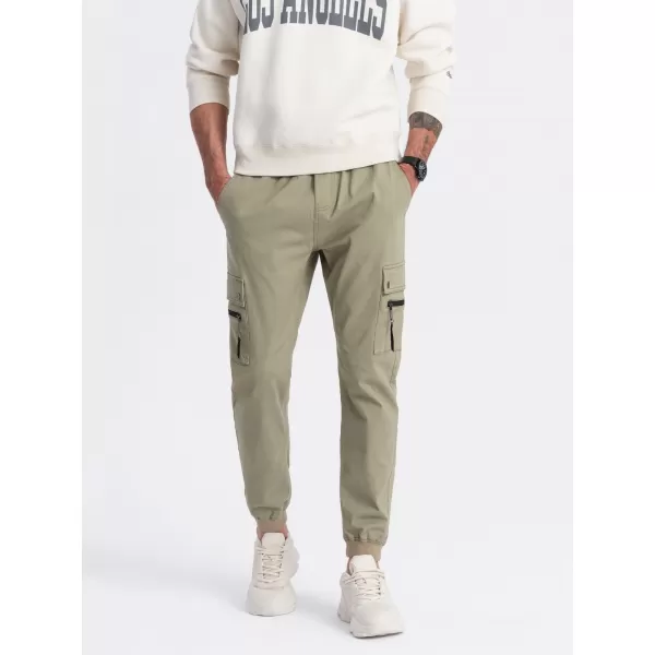 Hlače OMBRE OM-PAJO-0125 KHAKI 