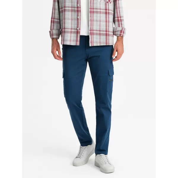  Hlače OMBRE OM-PACG-0204 TEMNO MODRA 