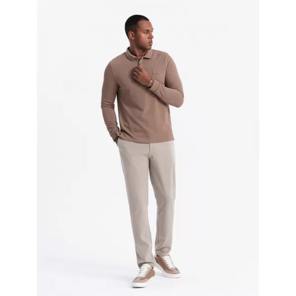  Srajca OMBRE OM-POLS-0131 RJAVA 