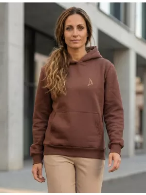 Ženski pulover ALTISPORT BYB/ALW002BY289 ČOKOLADNO RJAVA
