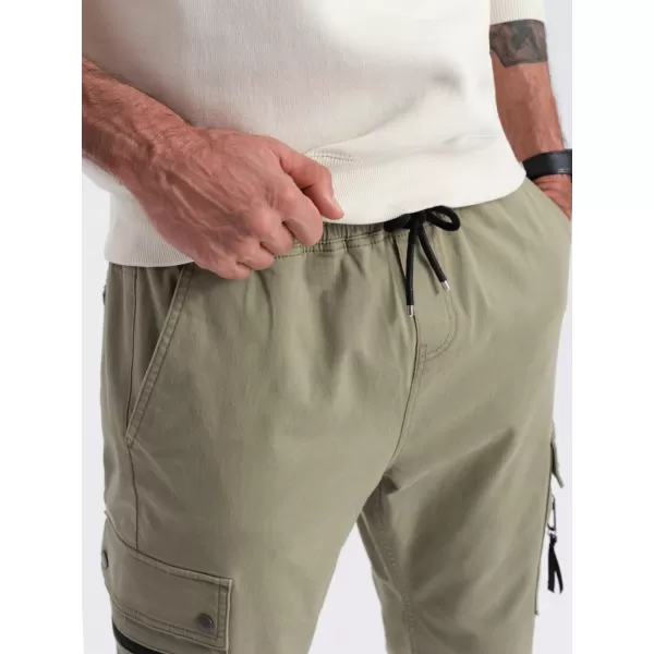  Hlače OMBRE OM-PAJO-0125 KHAKI 