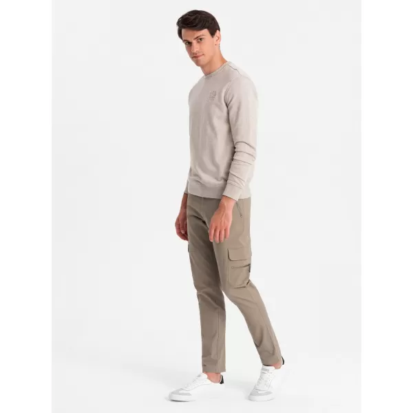  Hlače OMBRE OM-PACG-0204 KHAKI 