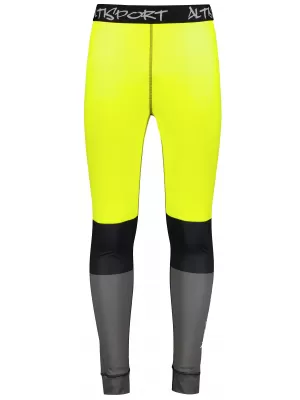 Moške premium funkcionalne termo hlače ALTISPORT VOJ/ALM051TER02 NEON RUMENA/SIVA