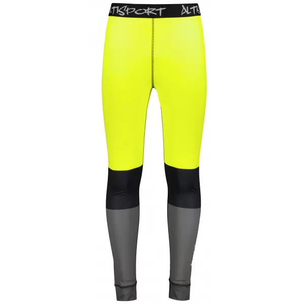  Moške premium funkcionalne termo hlače ALTISPORT VOJ/ALM051TER02 NEON RUMENA/SIVA 
