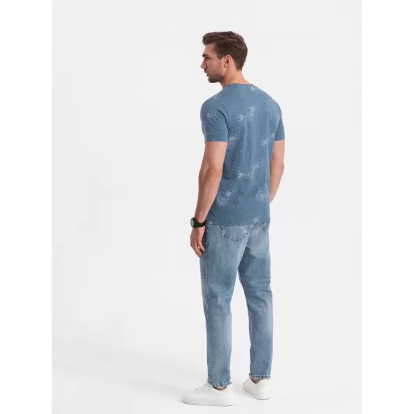  Srajca OMBRE OM-TSFP-0179 MODRI ​​DENIM 