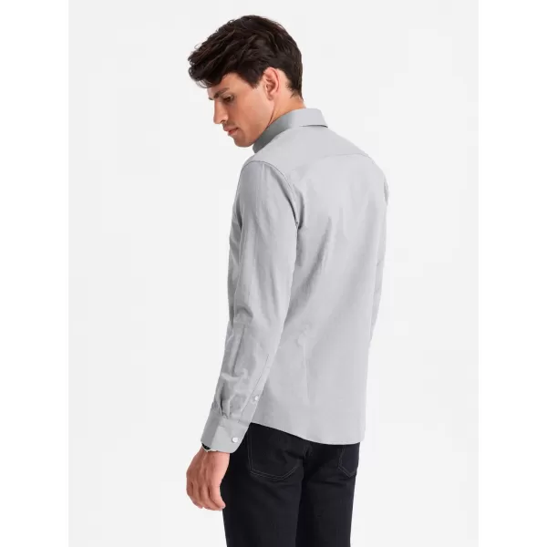  Srajca OMBRE OM-SHCS-0175 SIVA 