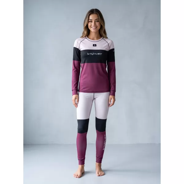  Ženske vrhunske funkcionalne termo hlače ALTISPORT VOJ/ALW051TER02 BORDO 