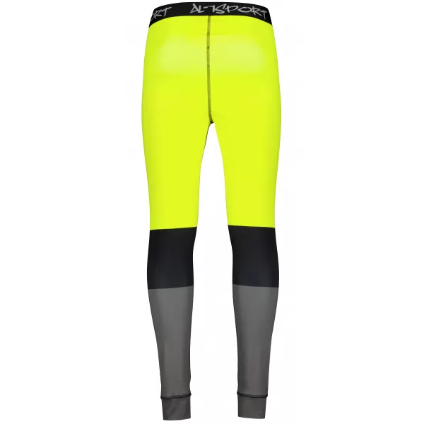 Moške premium funkcionalne termo hlače ALTISPORT VOJ/ALM051TER02 NEON RUMENA/SIVA 
