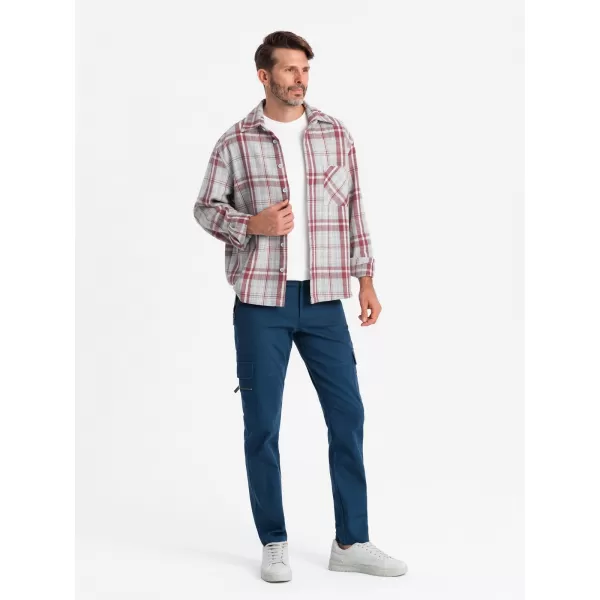  Hlače OMBRE OM-PACG-0204 TEMNO MODRA 