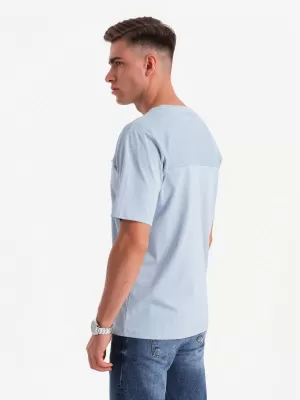 Srajca OMBRE OM-TSCT-0171 SVETLO MODRA