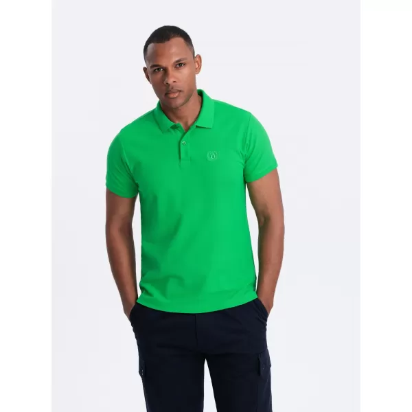  Moška T -majica z ovratnikom OMBRE OM-POBS-0100 NEON ZELENA 