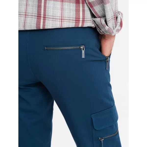  Hlače OMBRE OM-PACG-0204 TEMNO MODRA 