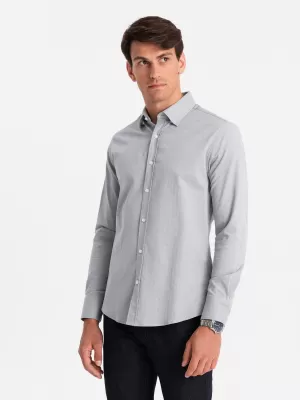 Srajca OMBRE OM-SHCS-0175 SIVA