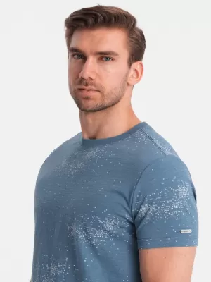 Srajca OMBRE OM-TSFP-0179 MODRI ​​DENIM