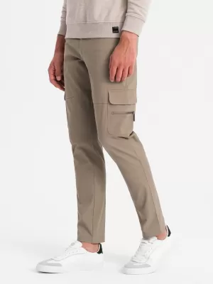 Hlače OMBRE OM-PACG-0204 KHAKI
