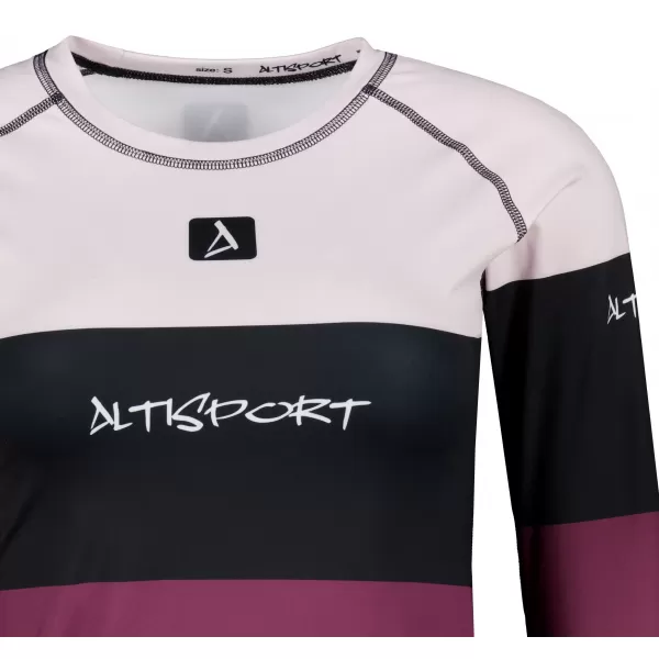  Ženska vrhunska funkcionalna termo majica z dolgimi rokavi ALTISPORT VOJ/ALW051TER01 BORDO 