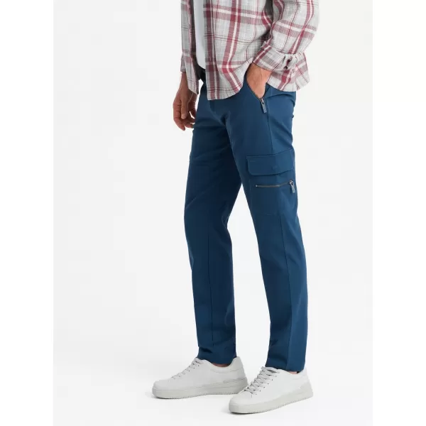  Hlače OMBRE OM-PACG-0204 TEMNO MODRA 