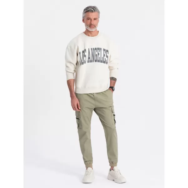  Hlače OMBRE OM-PAJO-0125 KHAKI 