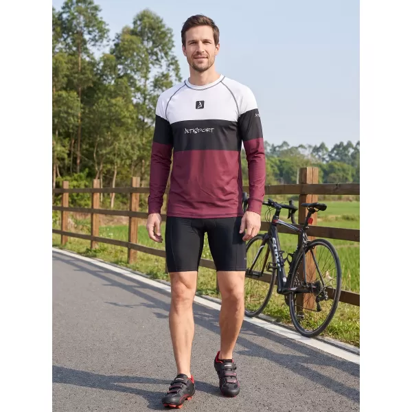  Moška premium termo majica z dolgimi rokavi ALTISPORT VOJ/ALM051TER01 BORDO 