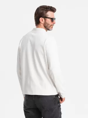 Moška majica s kratkimi rokavi OMBRE OM-POLS-0130 BELA