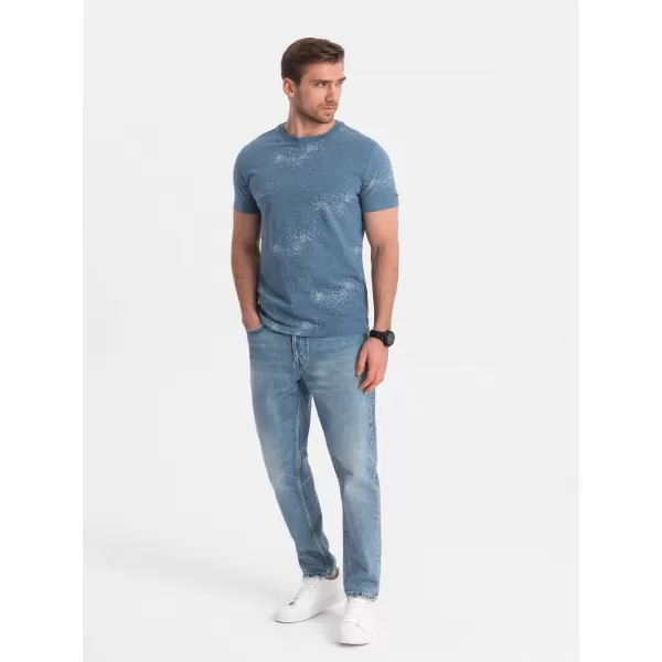  Srajca OMBRE OM-TSFP-0179 MODRI ​​DENIM 