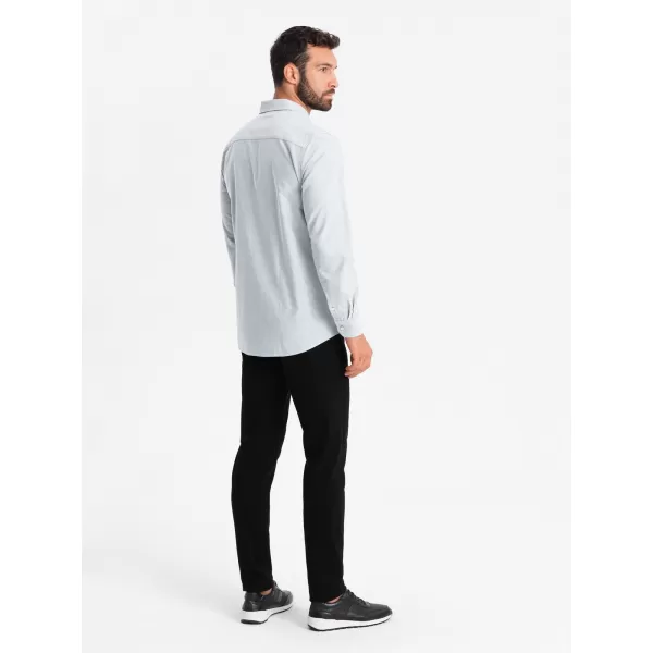  Srajca OMBRE OM-SHOS-0172 SVETLO SIVA 