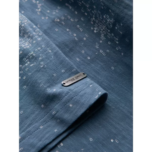  Srajca OMBRE OM-TSFP-0179 MODRI ​​DENIM 