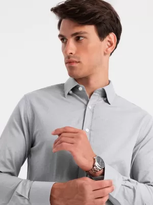 Srajca OMBRE OM-SHCS-0175 SIVA