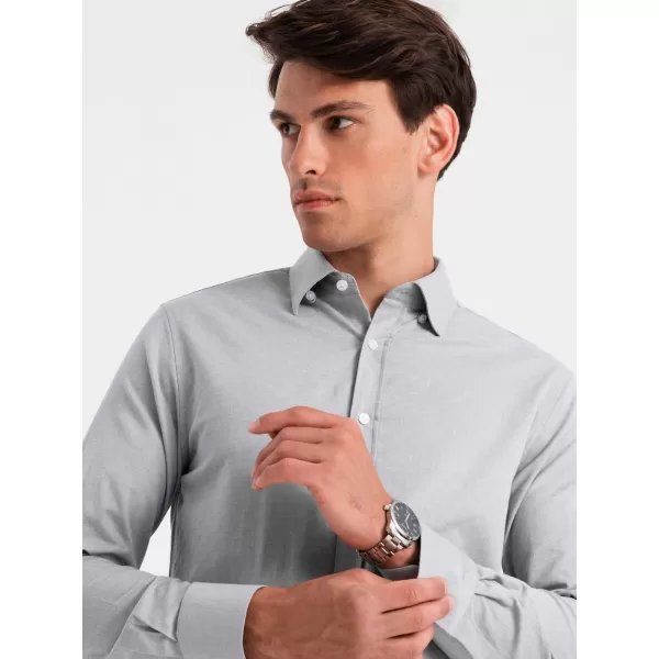  Srajca OMBRE OM-SHCS-0175 SIVA 