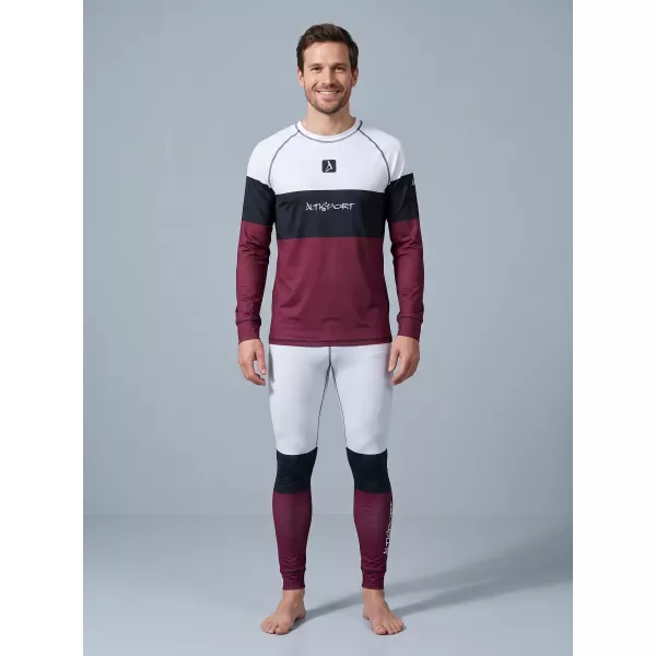  Moške premium funkcionalne termo hlače ALTISPORT VOJ/ALM051TER02 BORDO 