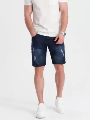 Kratke hlače OMBRE OM-SRDS-0146 TEMNO MODRA