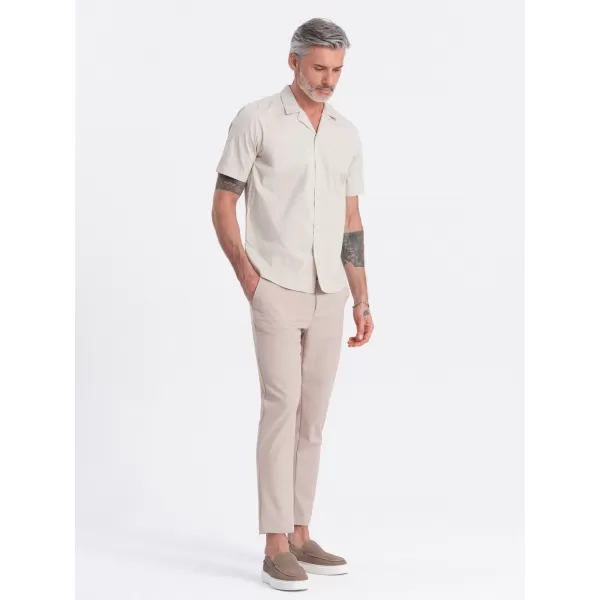  Srajca OMBRE OM-SHSS-0168 SMETANA 