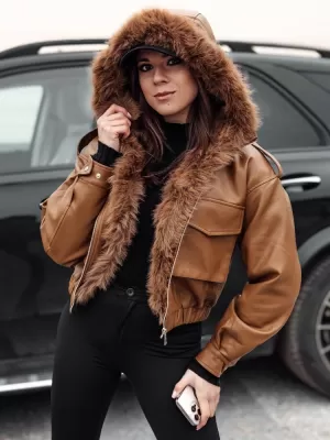 Ženska jakna DSTREET SOFTREBEL TY4761 KARAMELA