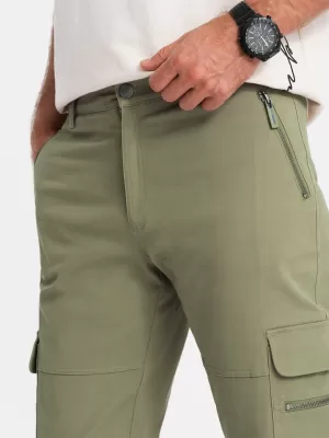 Hlače OMBRE OM-PACG-0204 OLJK
