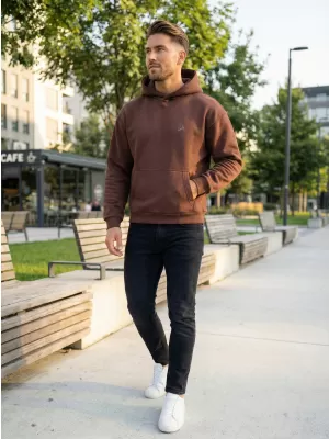 Moški pulover ALTISPORT BYB/ALM002BY284 ČOKOLADNO RJAVA