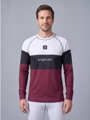 Moška premium termo majica z dolgimi rokavi ALTISPORT VOJ/ALM051TER01 BORDO