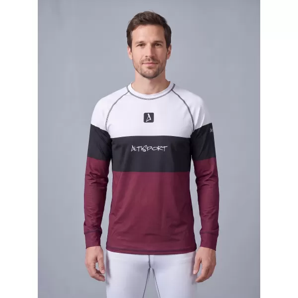 Moška premium termo majica z dolgimi rokavi ALTISPORT VOJ/ALM051TER01 BORDO 