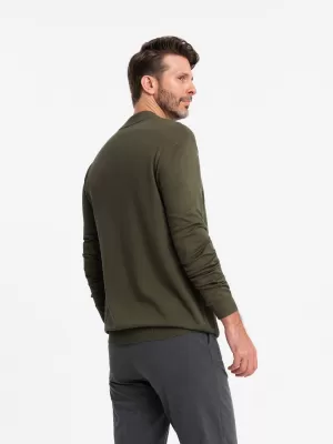 Moški pulover OMBRE OM-SWTN-0100 KHAKI