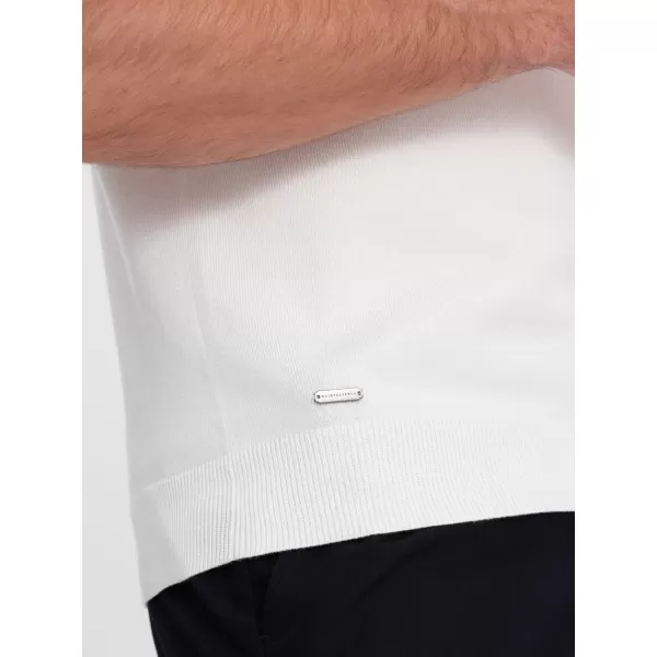  Moška T -majica z ovratnikom OMBRE OM-POSS-0118 BELA 