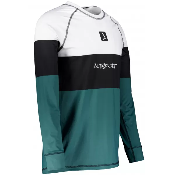  Moška premium termo majica z dolgimi rokavi ALTISPORT VOJ/ALM051TER01 BELO ZELENA 