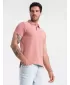 Moška T -majica z ovratnikom OMBRE OM-POBS-0100 TEMNO ROZA