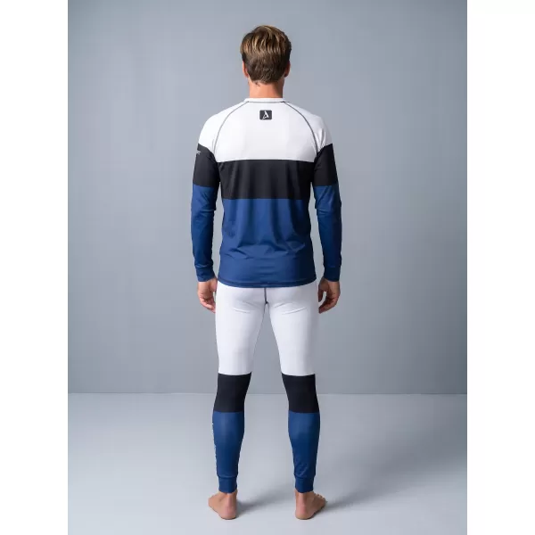  Moška premium termo majica z dolgimi rokavi ALTISPORT VOJ/ALM051TER01 BELO MODRA 
