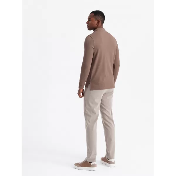  Srajca OMBRE OM-POLS-0131 RJAVA 