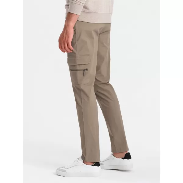  Hlače OMBRE OM-PACG-0204 KHAKI 
