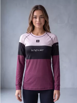 Ženska vrhunska funkcionalna termo majica z dolgimi rokavi ALTISPORT VOJ/ALW051TER01 BORDO
