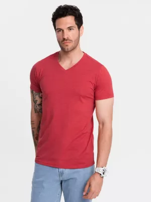 Srajca OMBRE OM-TSBS-0145 RDEČA MELANGE