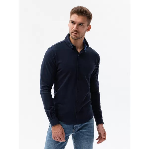  Srajca OMBRE OM-SHCS-0177 MORNARSKO MODRO 