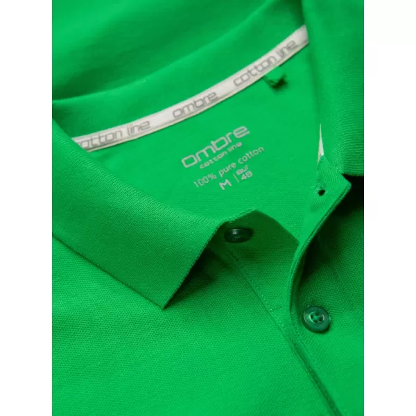  Moška T -majica z ovratnikom OMBRE OM-POBS-0100 NEON ZELENA 