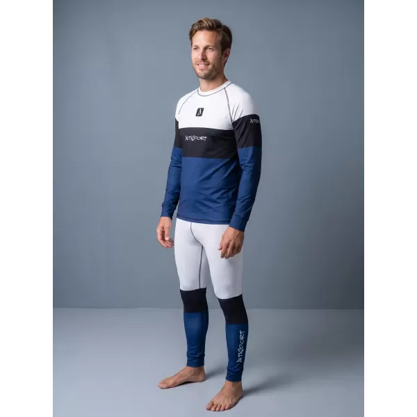  Moška premium termo majica z dolgimi rokavi ALTISPORT VOJ/ALM051TER01 BELO MODRA 